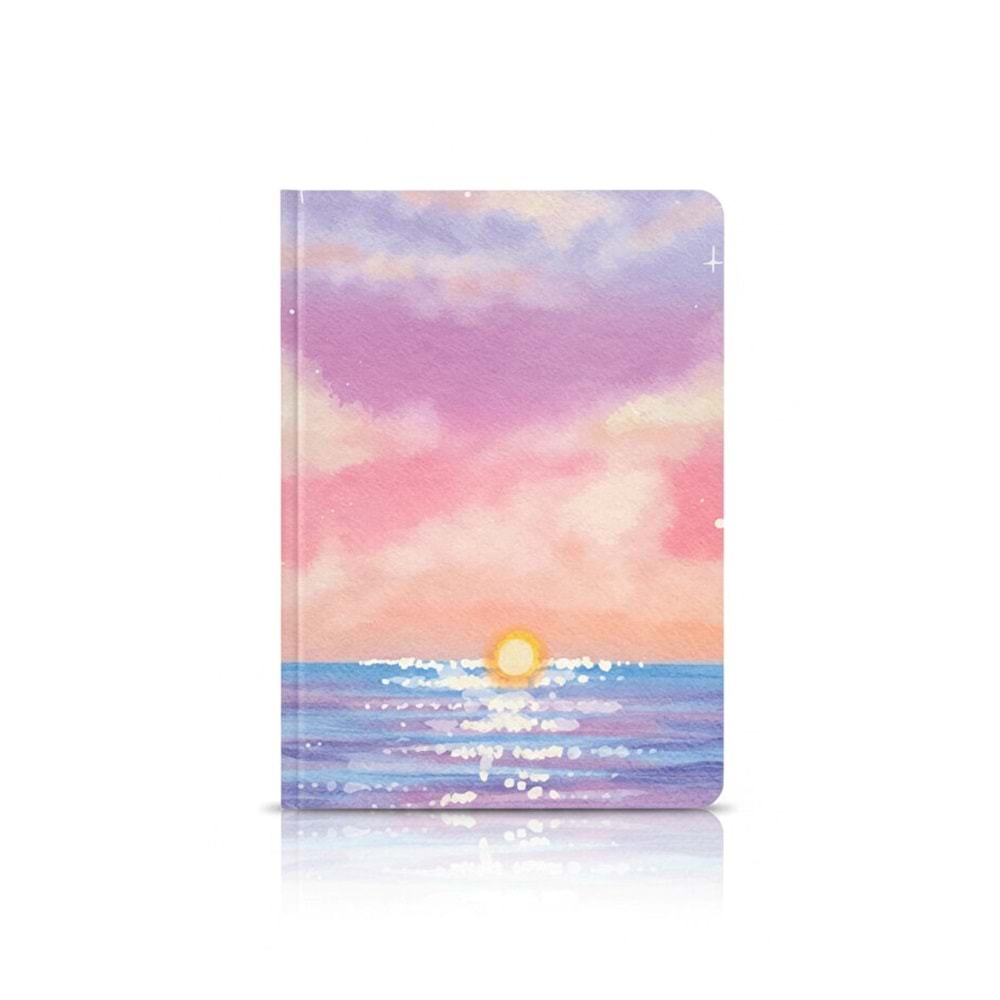 Liz Kuşe Kapak Kenar Baskılı 15x21 cm Defter 64 Yp. Noktalı+48 Yp. Çizgisiz