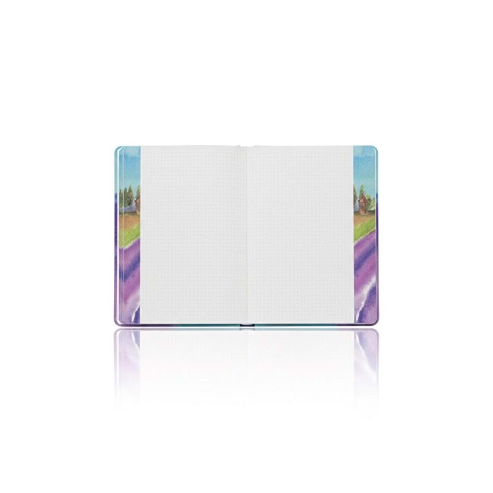 Liz Kuşe Kapak Kenar Baskılı 15x21 cm Defter 64 Yp. Noktalı+48 Yp. Çizgisiz