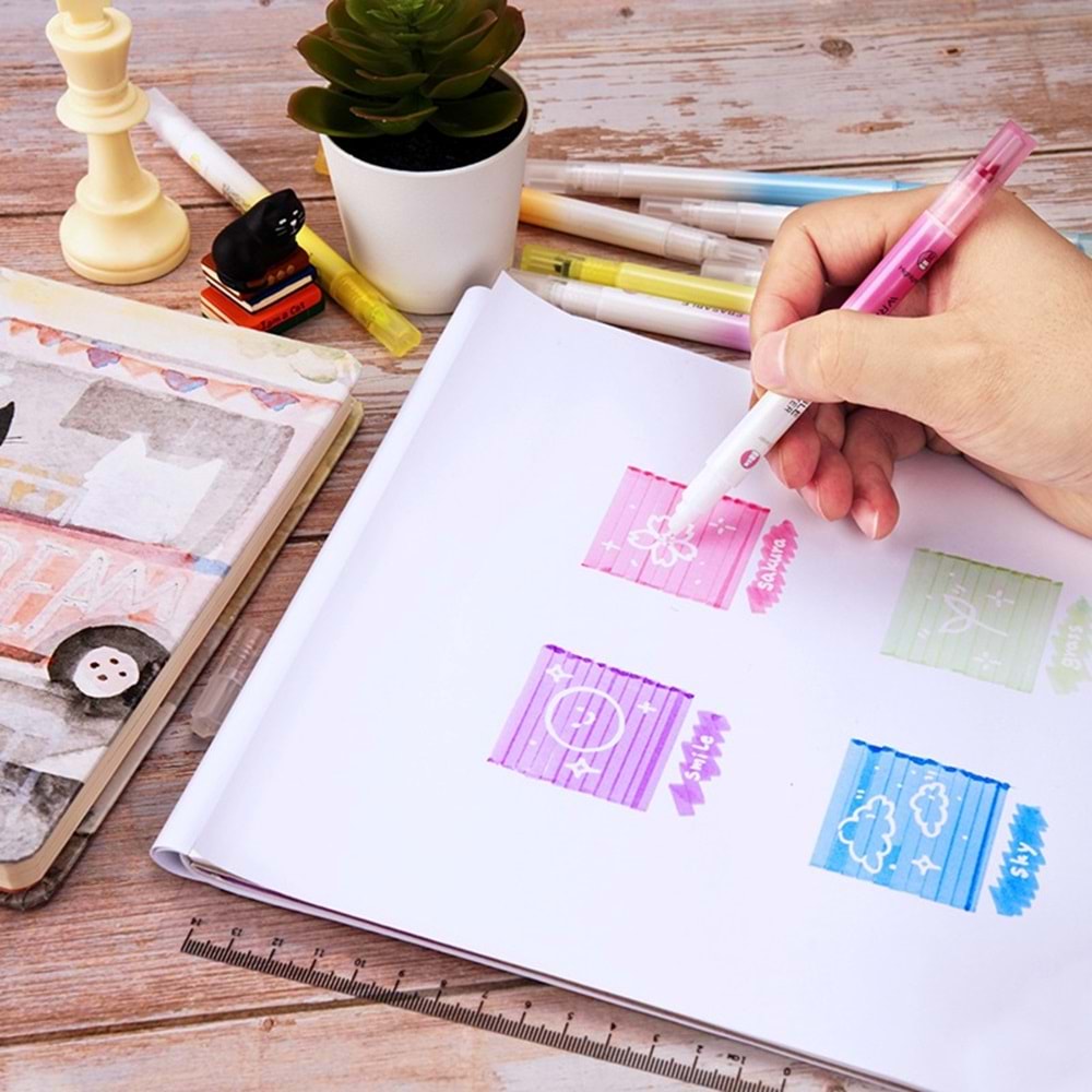 Writech Silinebilir Fosforlu Kalem Sarı W-822