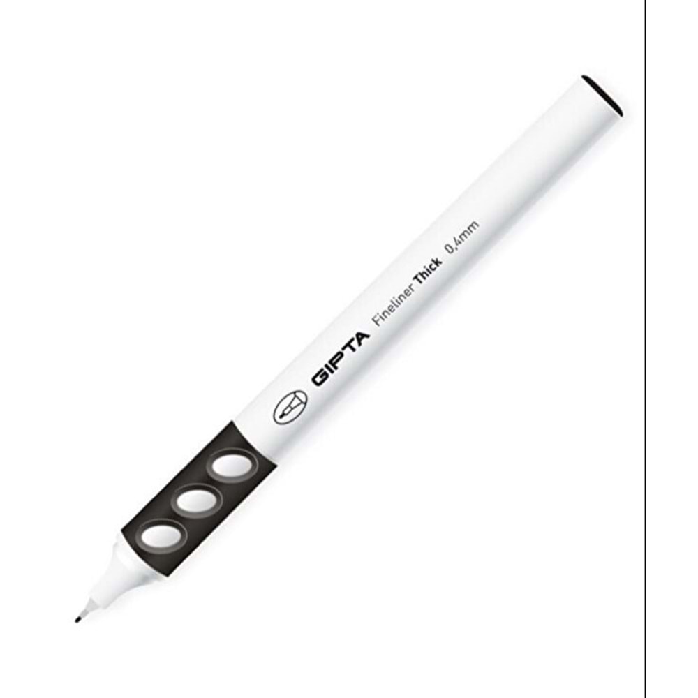 Gıpta Fineliner Thick 0.4 mm Yuvarlak Gövde Siyah