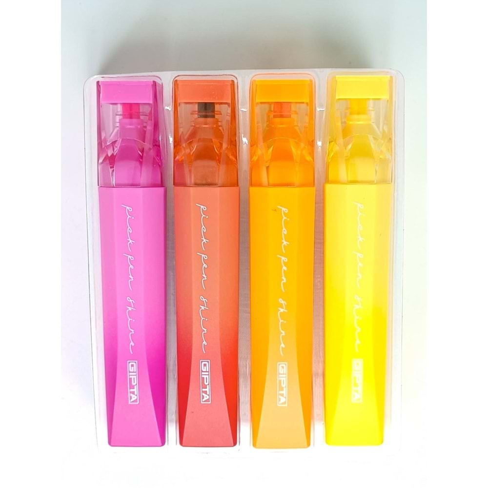 Gıpta Fosforlu Kalem Pickpen Shine 4 Renk Set F1710