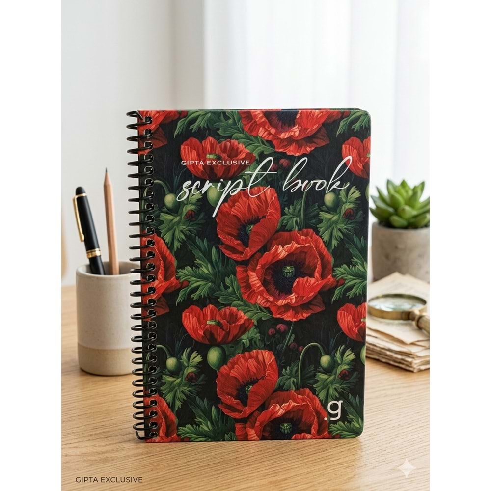 Gıpta Script Book Sprl. Sert Kpk. Defter 17x24 80 Yp. Kareli