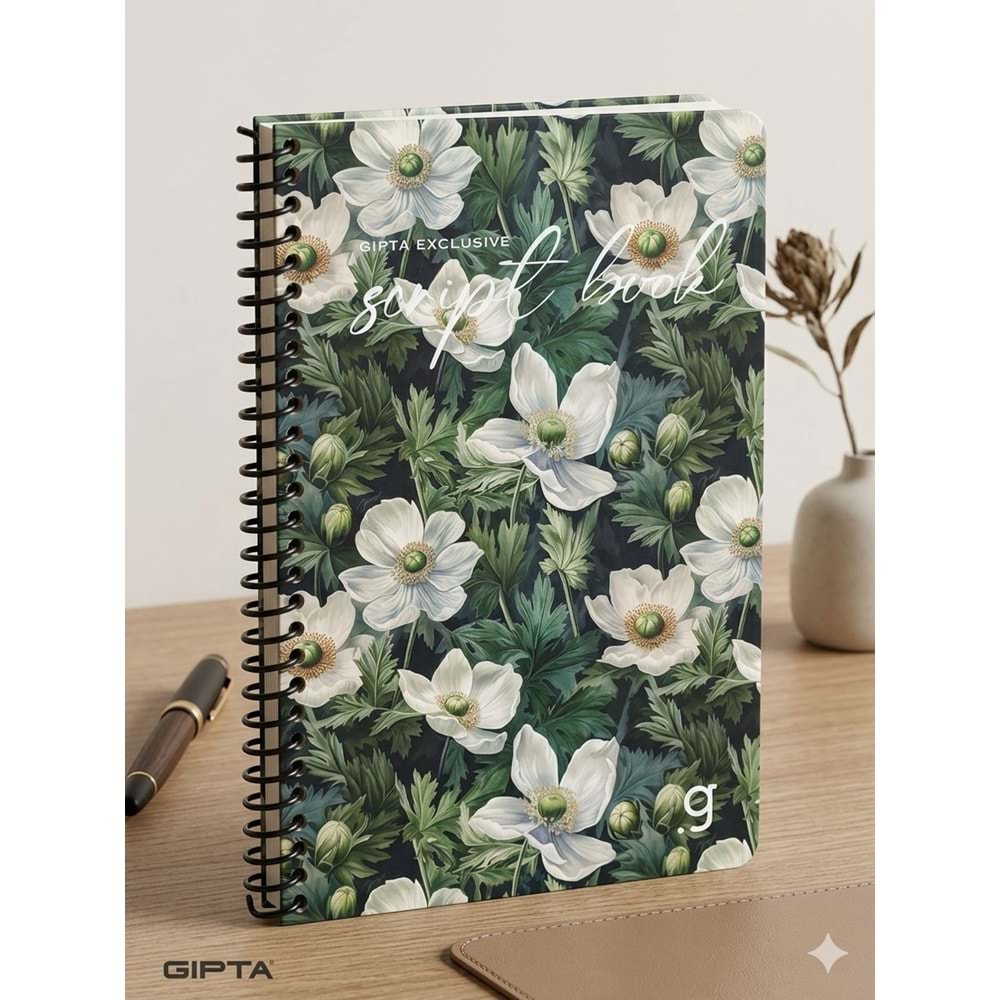 Gıpta Script Book Sprl. Sert Kpk. Defter 17x24 80 Yp. Kareli