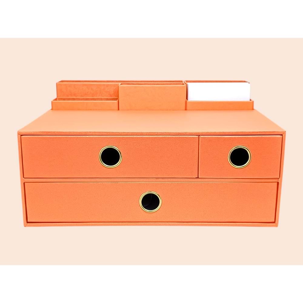 Gıpta Pearl Orenge 3 Çekmeceli Masaüstü Düzenleyici ORG1809