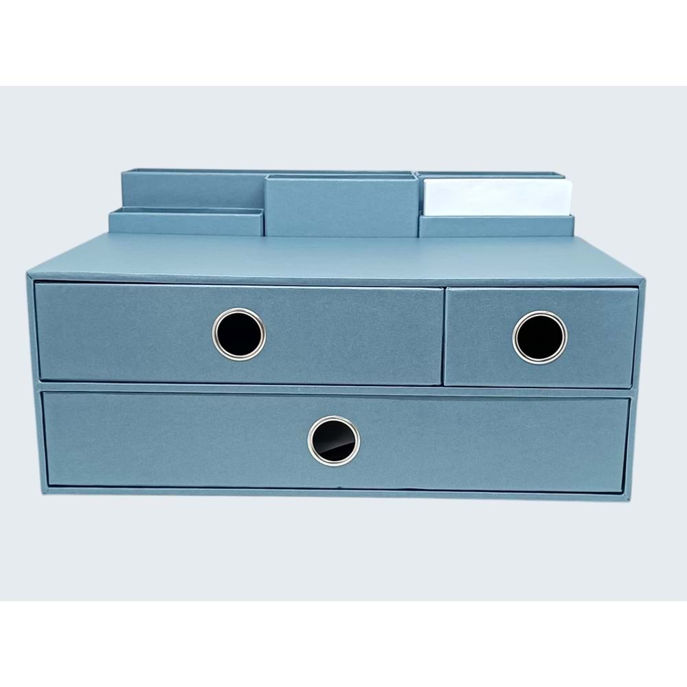 Gıpta Pearl Light Blue 3 Çekmeceli Masaüstü Düzenleyici ORG1782