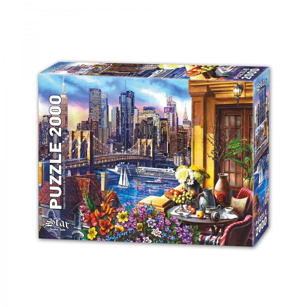 Star Oyun 2000 Parça Uyumayan Şehir Brooklyn Puzzle