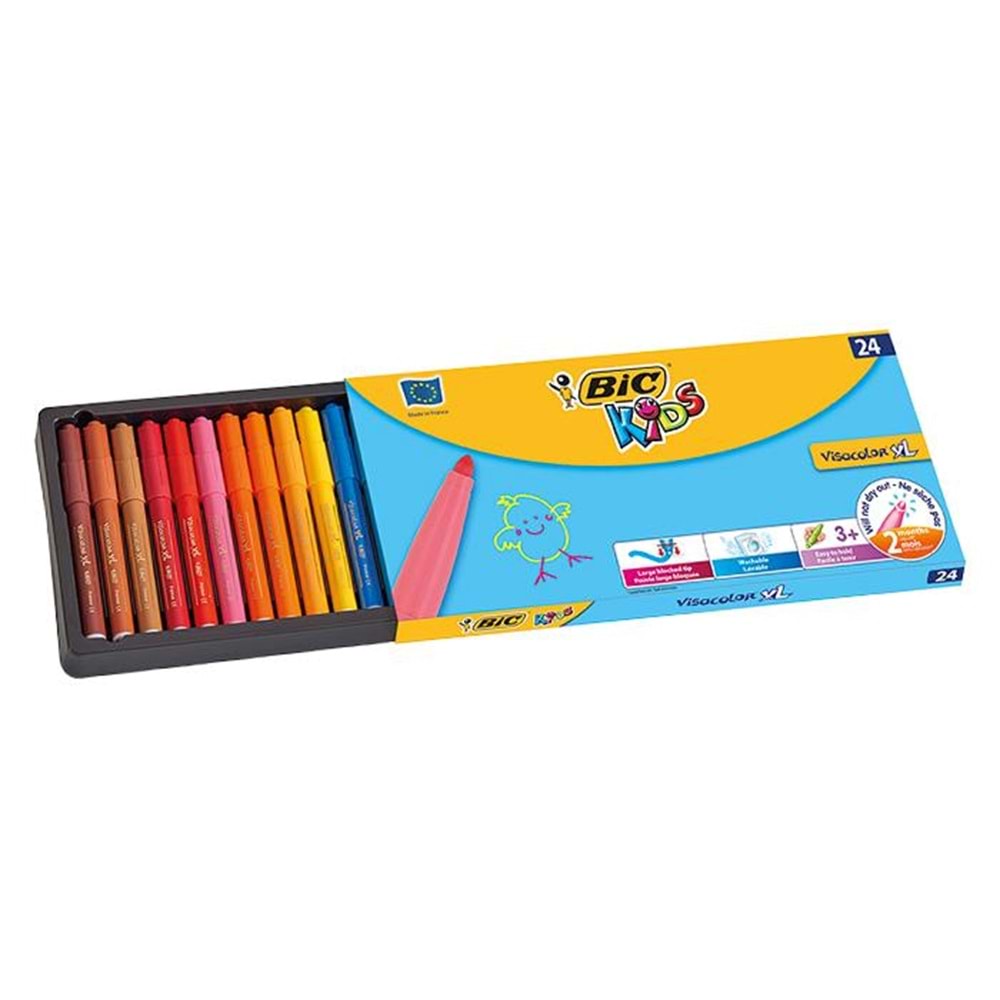 Bic Yıkanabilir Jumbo Keçeli Boya Kalemi Seti 24 Renk