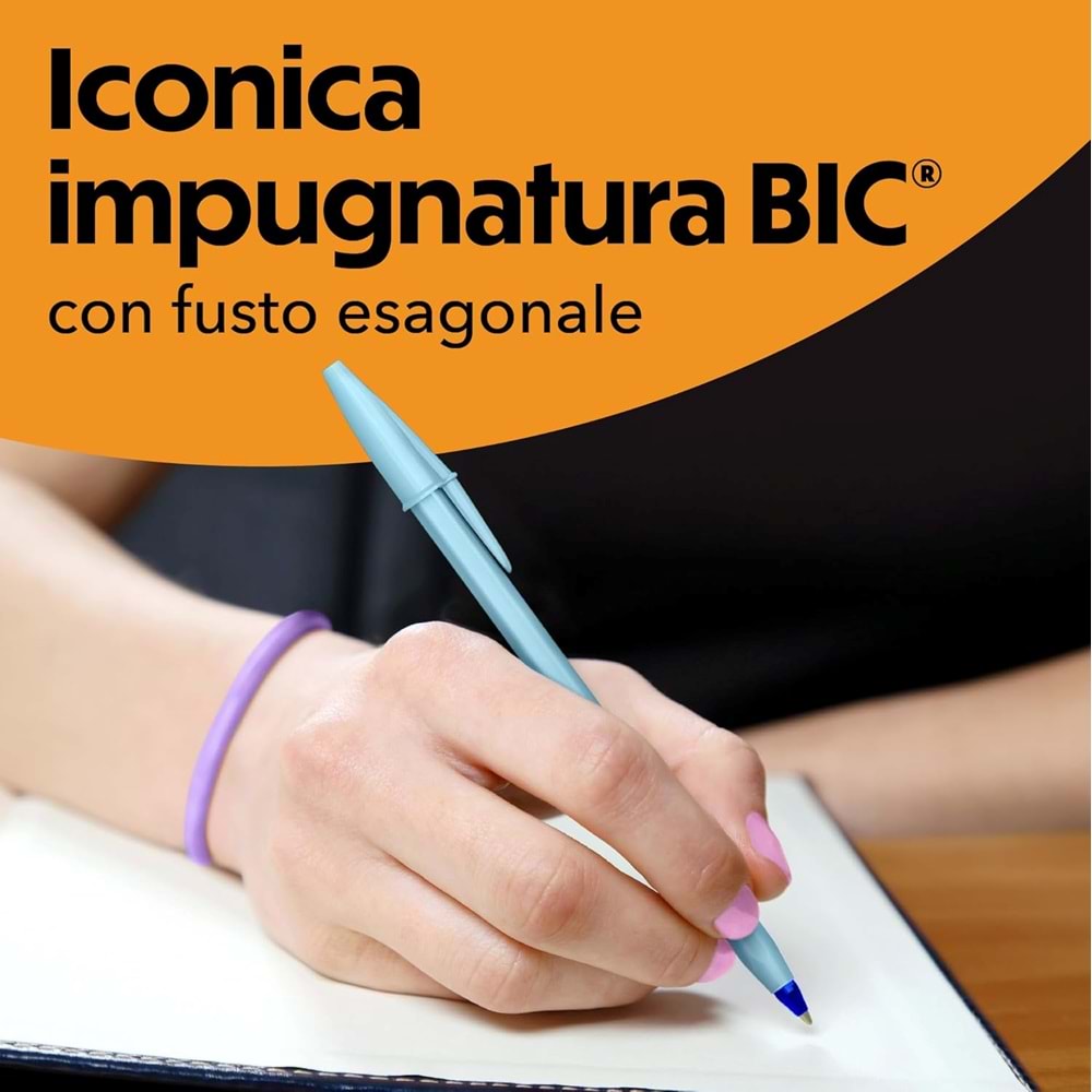 Bic Cristal Mavi Tükenmez Kalem Pastel Yeşil Gövde