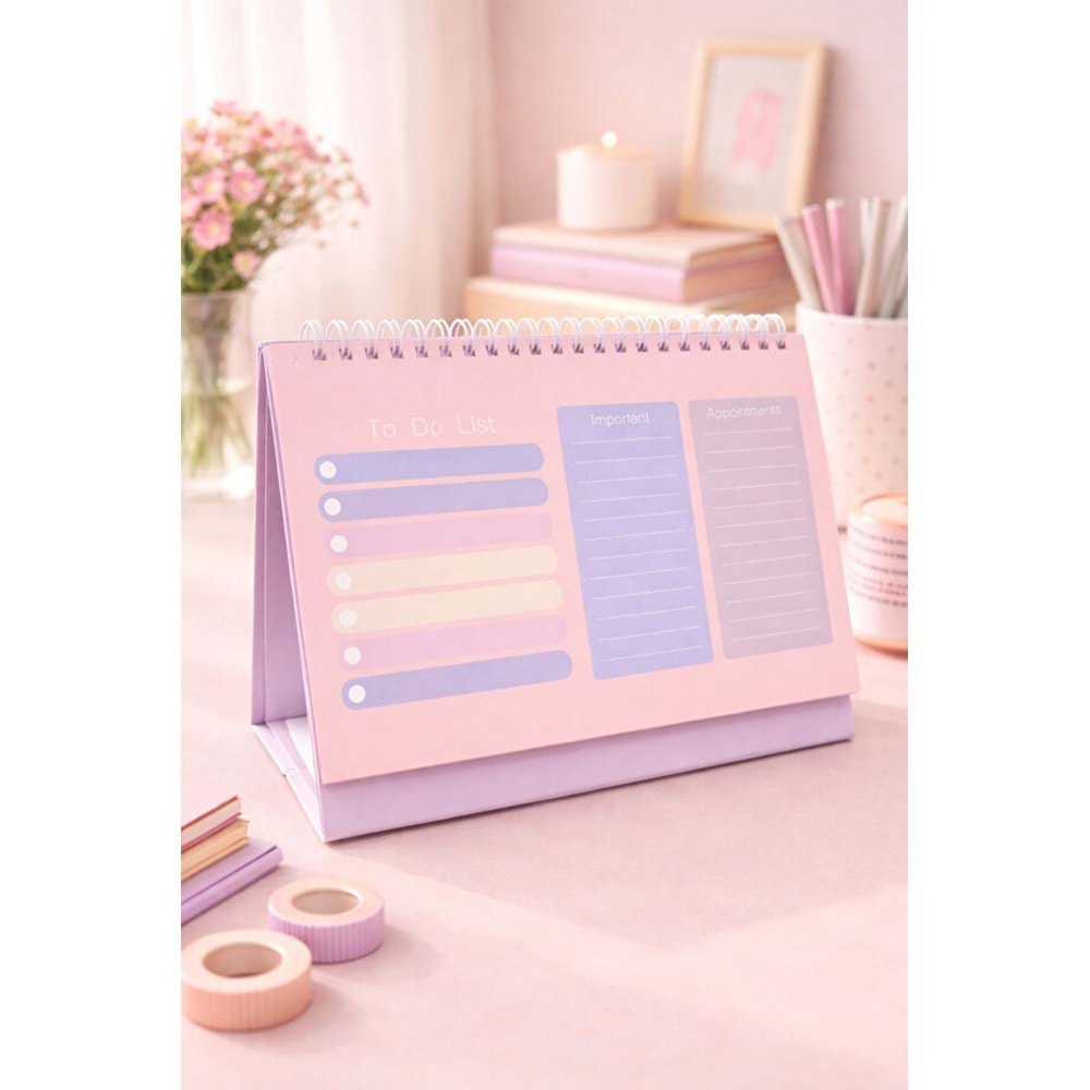 Liz Planlayıcı Masa Takvimi Özel Kesimli TKV04