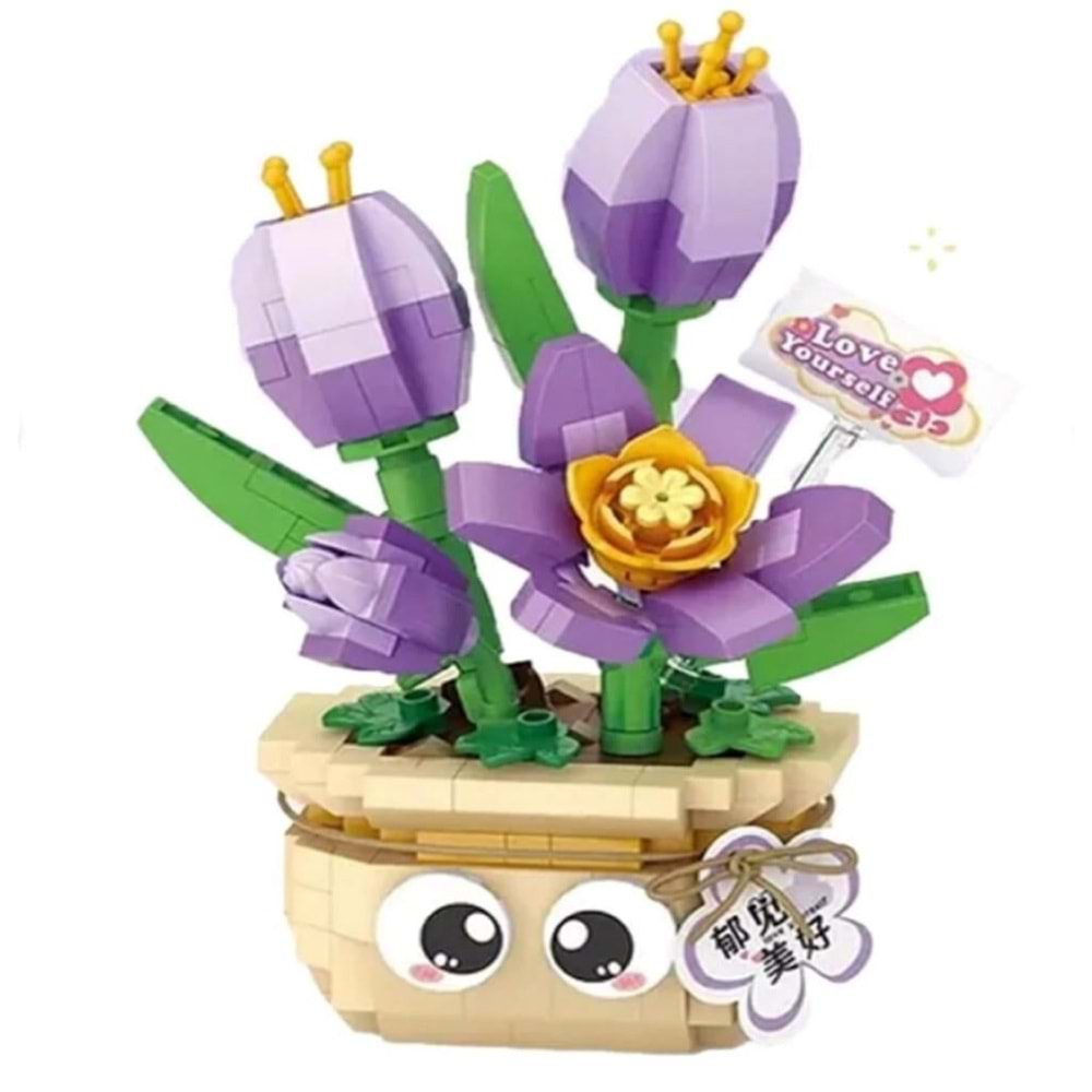 Saksılı Lale Çiçeği Blok (380 Parça)