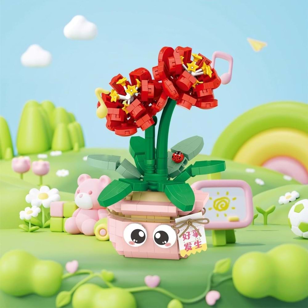 Saksılı Nergis Zambağı Blok (430 Parça)