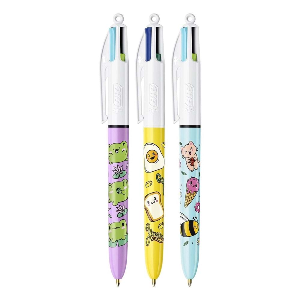 Bic Kawaii Tükenmez Kalem 4 Renk 3 Lü Blister Set 5037711