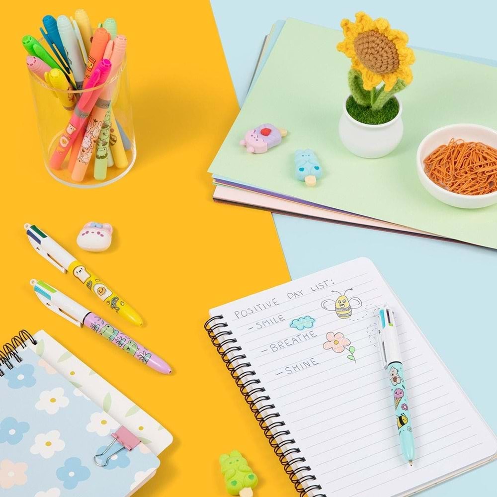 Bic Kawaii Tükenmez Kalem 4 Renk 3 Lü Blister Set 5037711