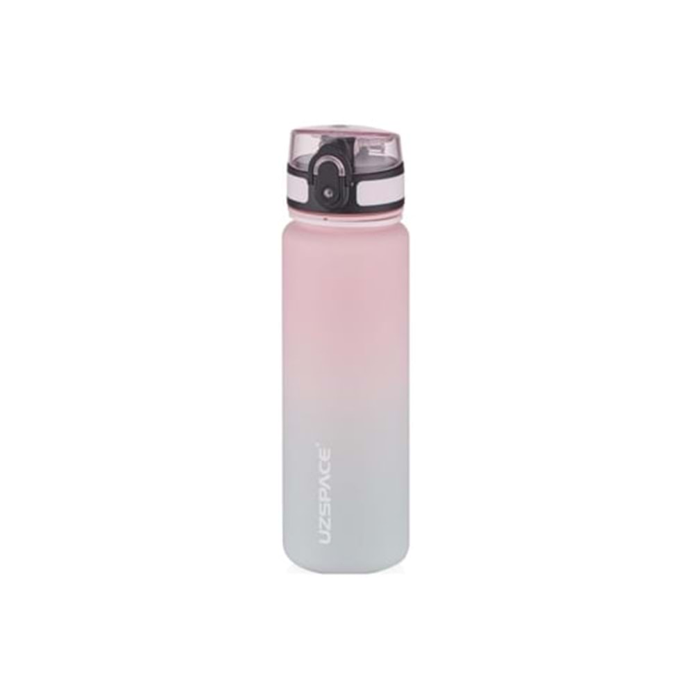 Uzspace Gradient Renk Soft-Touch Tritan Su Matarası 500 ml. Pembe-Gri 3026