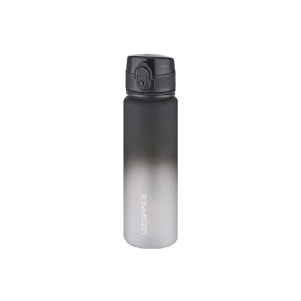 Uzspace Gradient Renk Soft-Touch Tritan Su Matarası 500 ml. Siya-Beyaz 3026