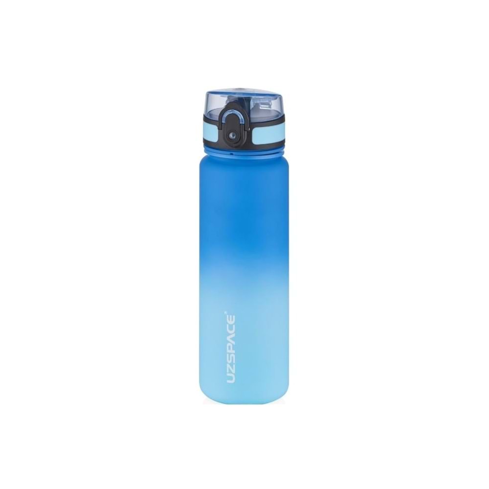 Uzspace Gradient Renk Soft-Touch Tritan Su Matarası 500 ml. Koyu Mavi-Açık Mavi 3026