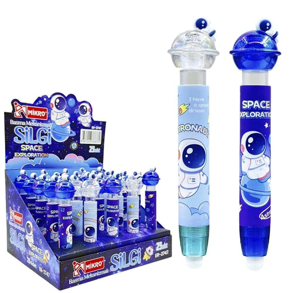 Mikro Space Basma Mekanizmalı Silgi ER-2747