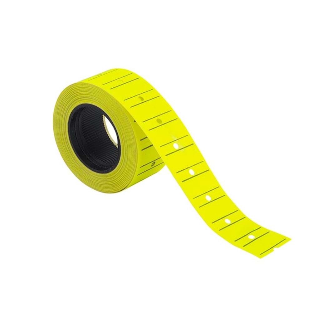 Kraf Fiyat Etiketi Motex 12x21 mm Fosforlu Sarı 1 ADET