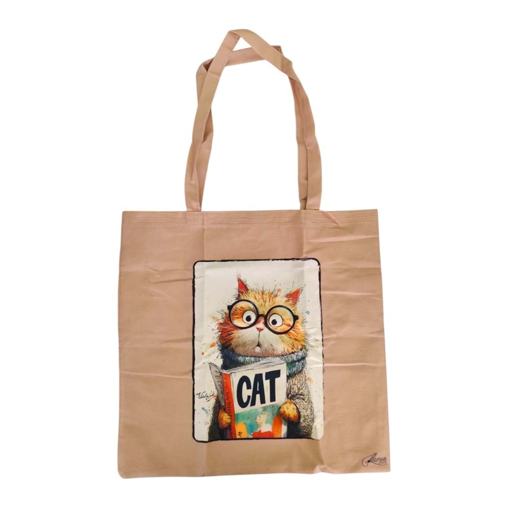 Lilamor Entel Kedi Cep Torba Hediyelik Bez Çanta LLM-HDY0957