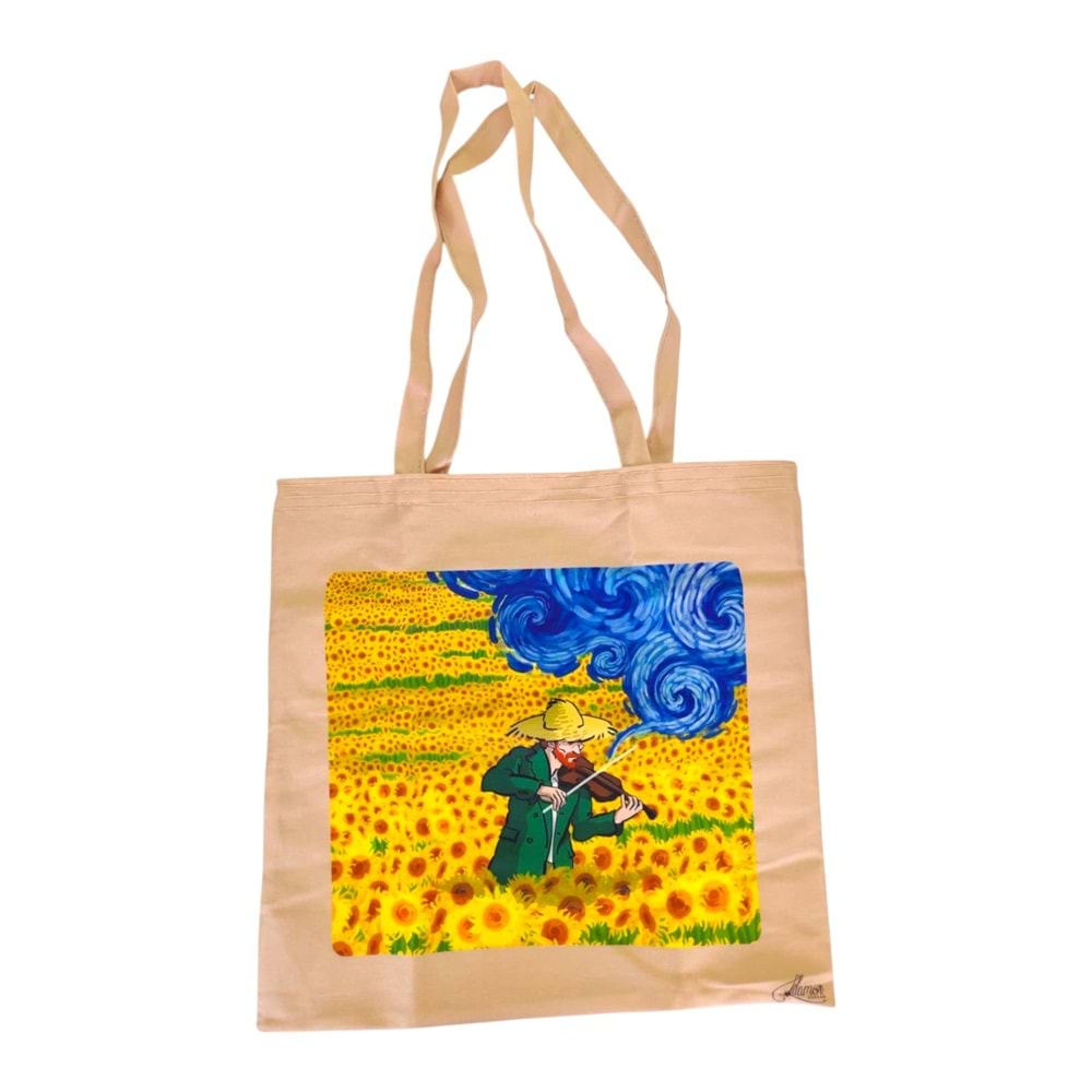 Lilamor Van Gogh Cep Torba Hediyelik Bez Çanta LLM-HDY0949