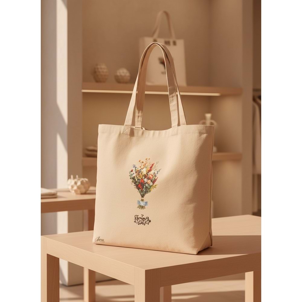 Lilamor Çiçek Cep Torba Hediyelik Bez Çanta LLM-HDY0960