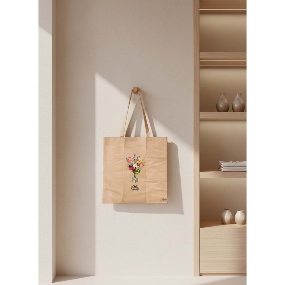 Lilamor Çiçek Cep Torba Hediyelik Bez Çanta LLM-HDY0960