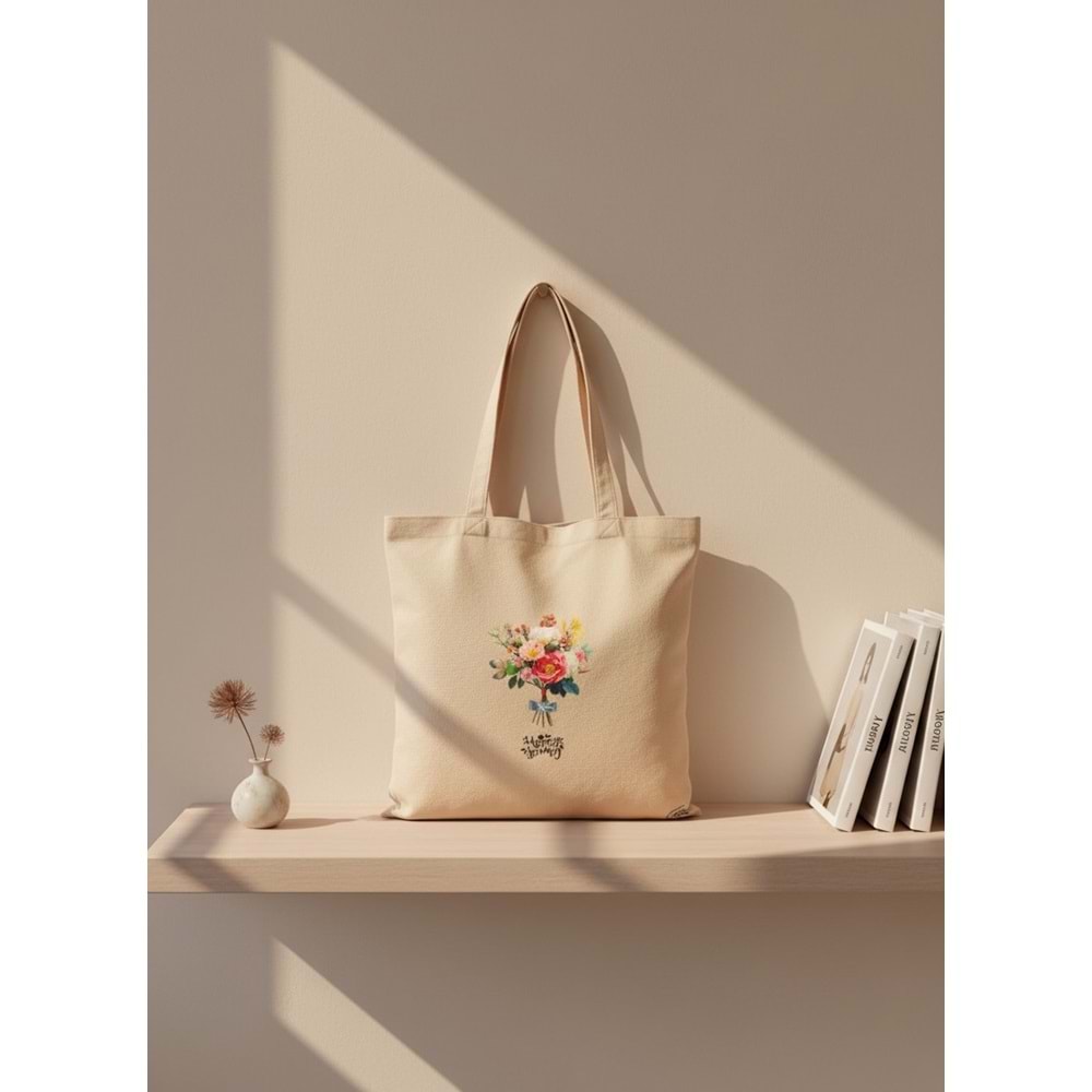 Lilamor Çiçek Cep Torba Hediyelik Bez Çanta LLM-HDY0959