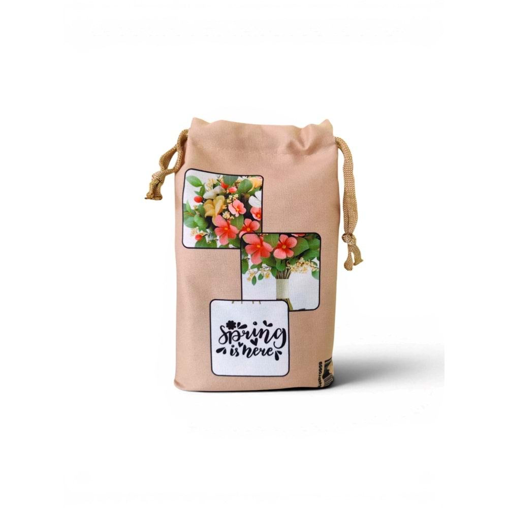 Lilamor Çiçek Cep Torba Hediyelik Bez Çanta LLM-HDY0959