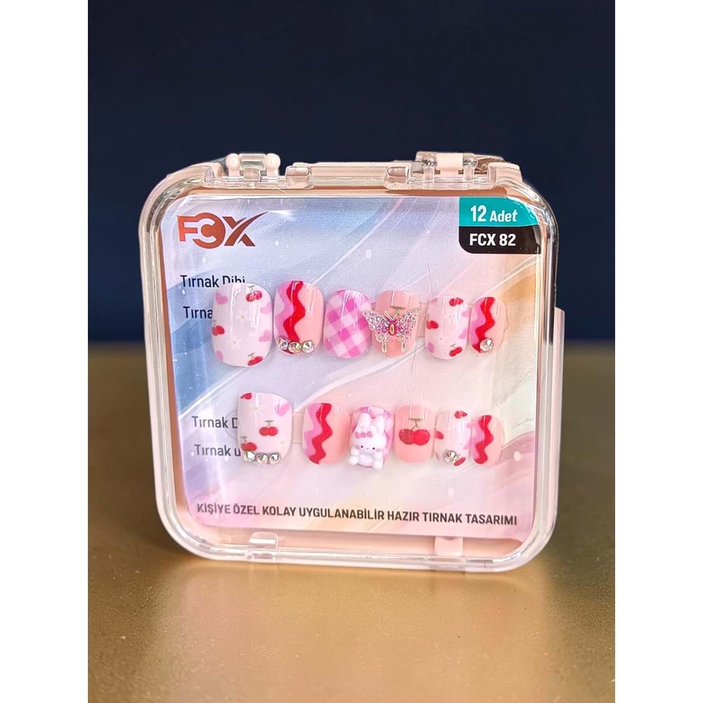 Desenli Takma Tırnak 12 Li FCX-82 (ASORTİ)