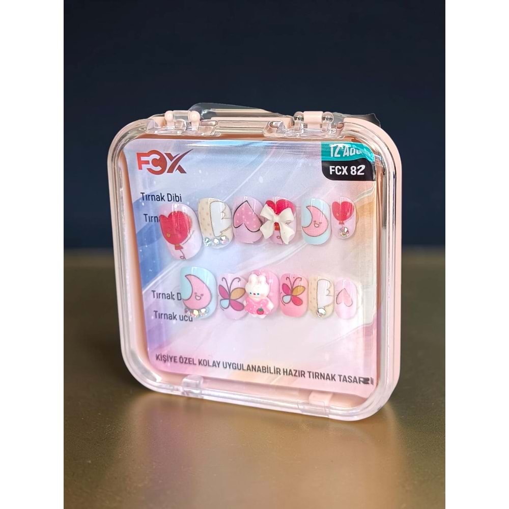 Desenli Takma Tırnak 12 Li FCX-82 (ASORTİ)