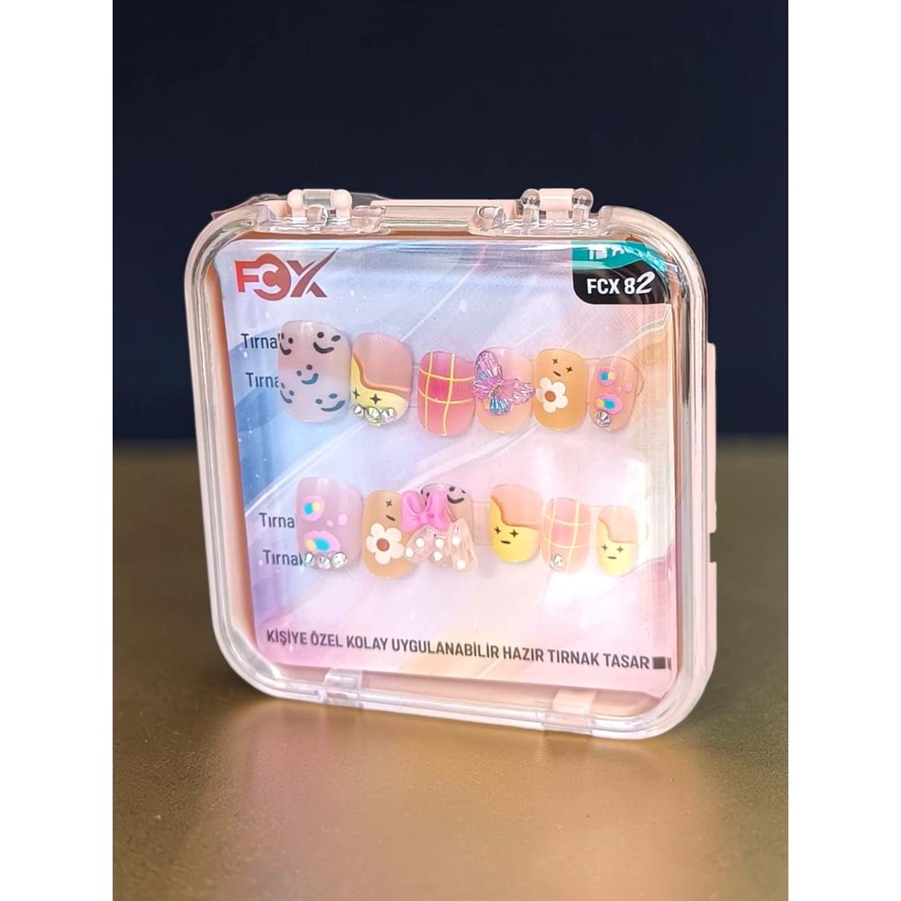 Desenli Takma Tırnak 12 Li FCX-82 (ASORTİ)