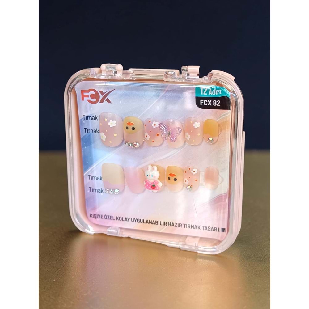 Desenli Takma Tırnak 12 Li FCX-82 (ASORTİ)