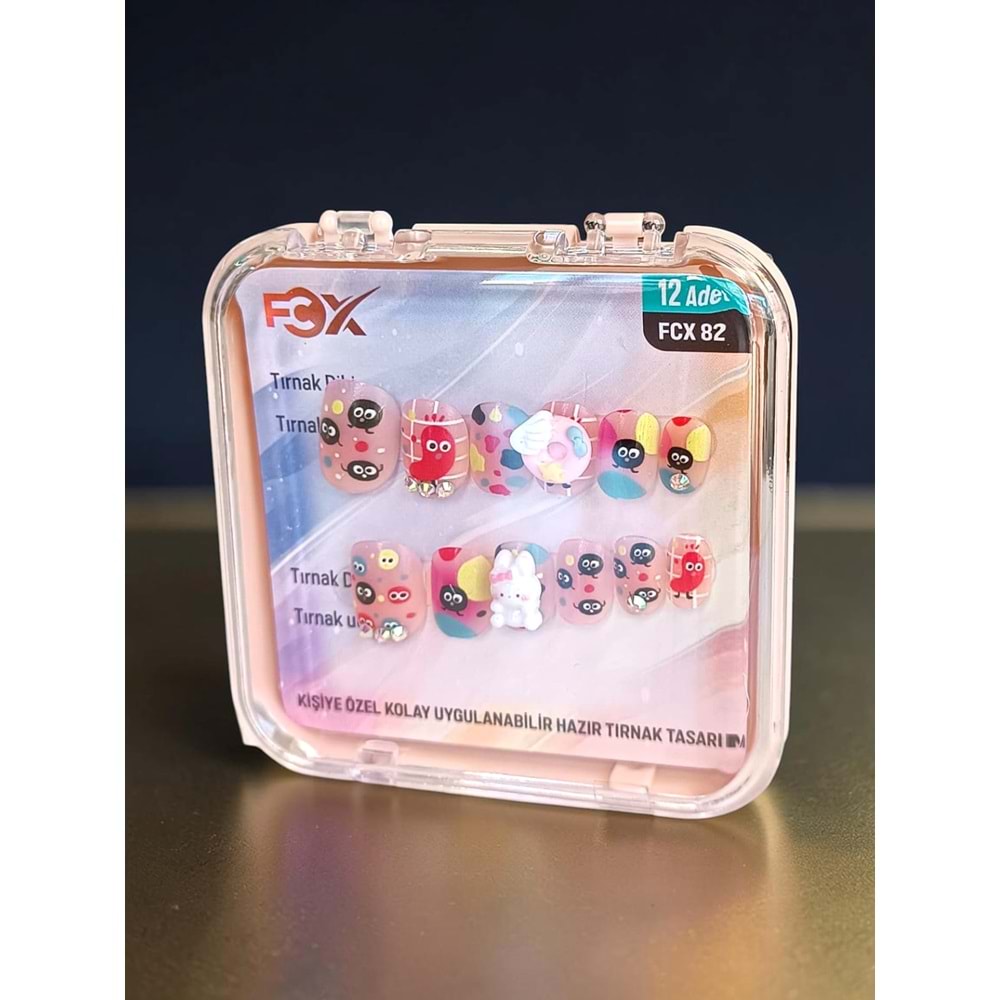 Desenli Takma Tırnak 12 Li FCX-82 (ASORTİ)