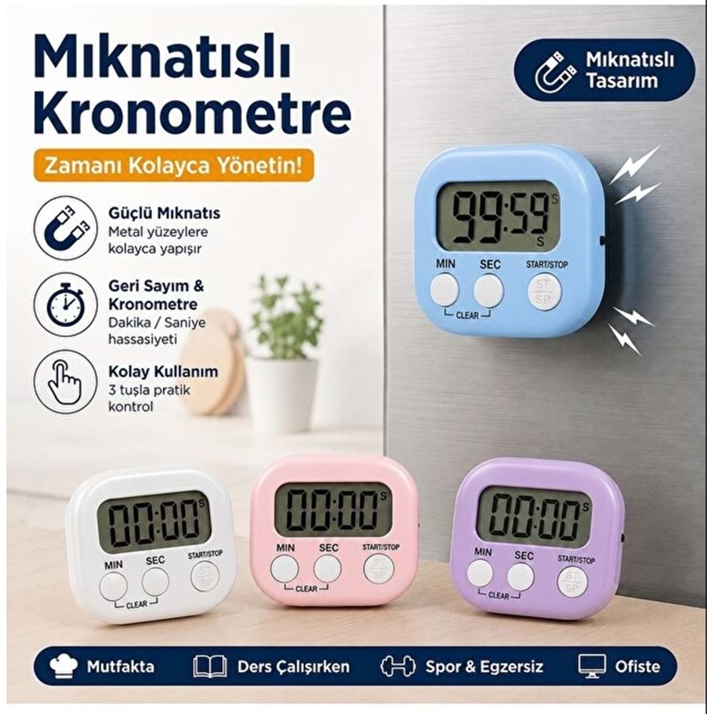 FCX Dijital Kronometre 4 Renk