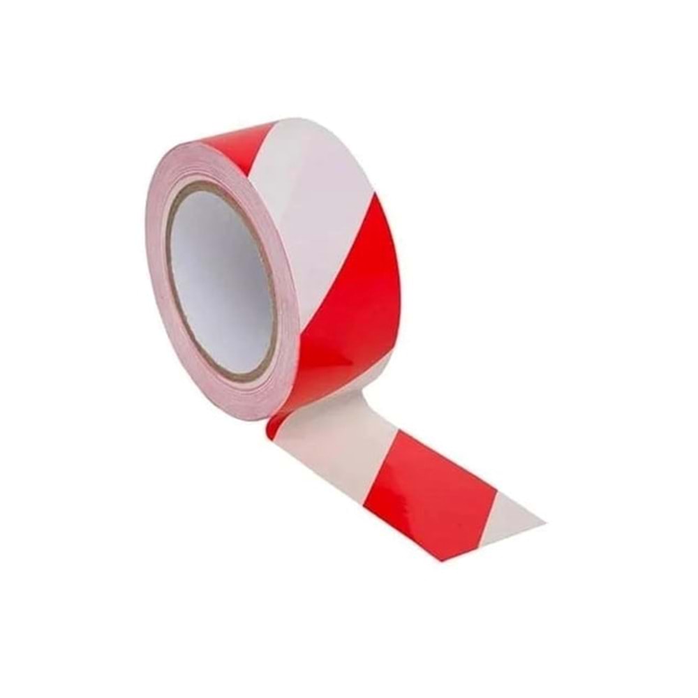Kraf Yer İşaretleme Bandı 50 mm x 30 m Kırmızı-Beyaz 2565