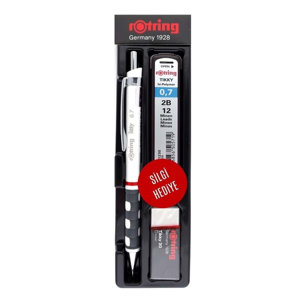 Rotring Tikky Rd 0.7+Min Silgi Hediyeli - Beyaz