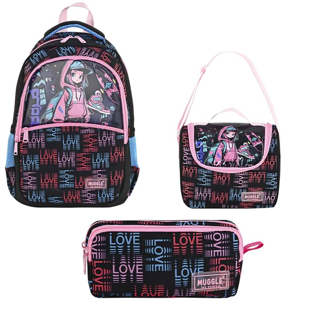Muggle Love Girl Okul Çantası Seti SET-2603