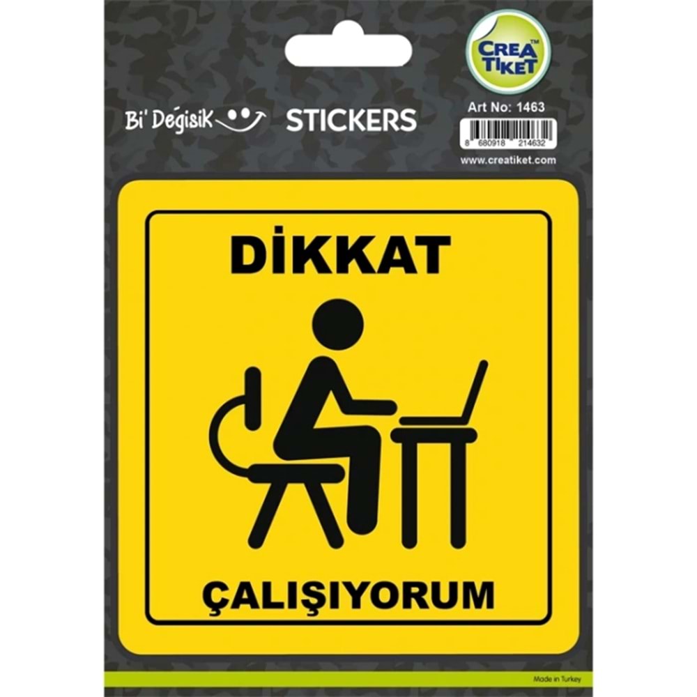 Bi Değişik Sticker Dikkat Çalışıyorum