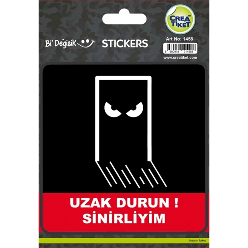 Bi Değişik Sticker Uzak Durun ! Sinirliyim