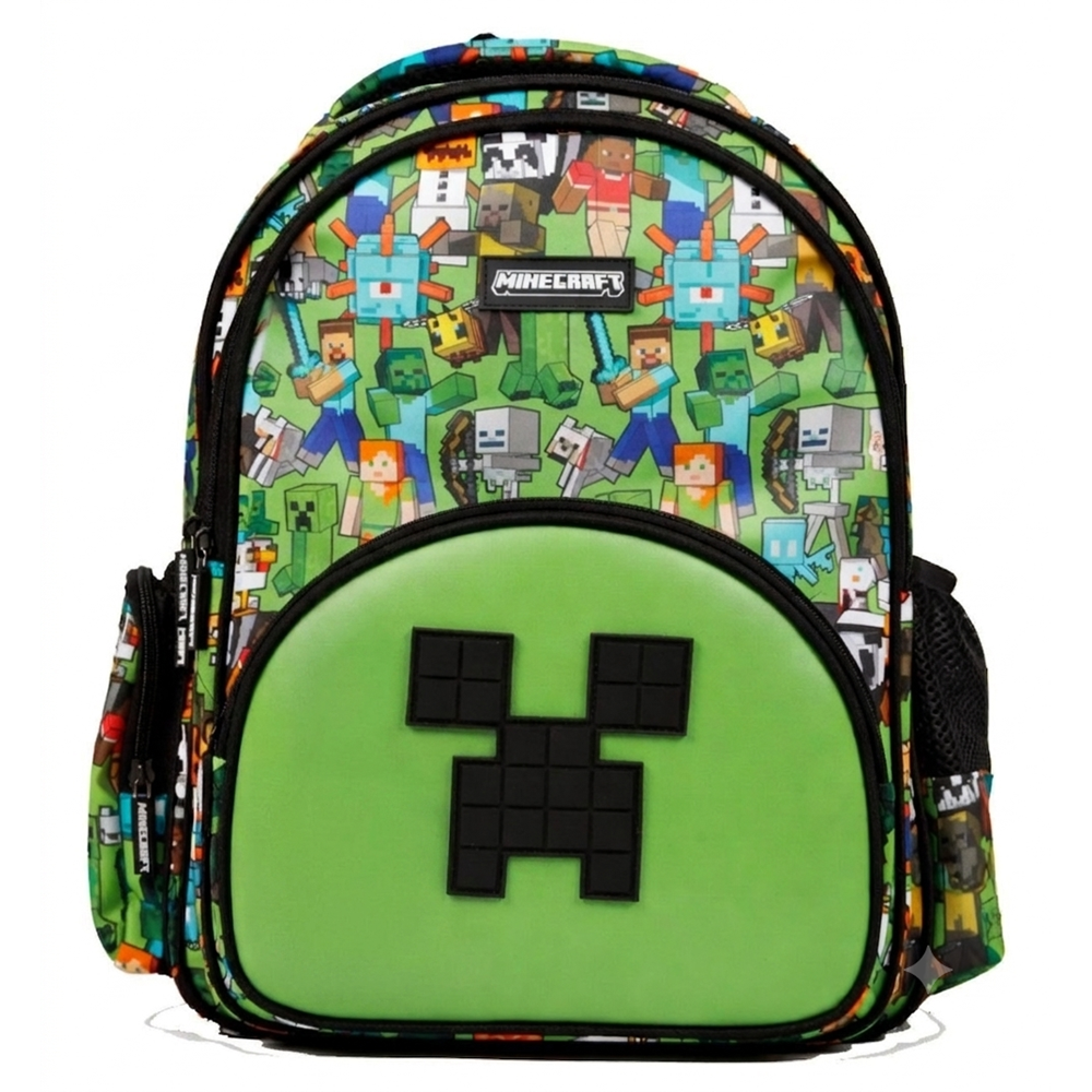 Minecraft Logo Baskı Detaylı Suni Deri Okul Çantası 26600