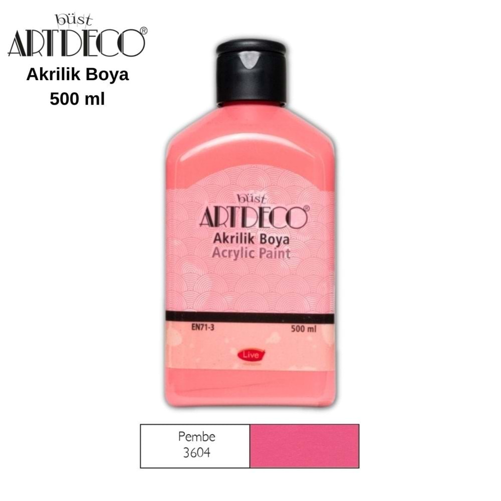 Artdeco Akrilik Boya 500 ml Pembe 3604