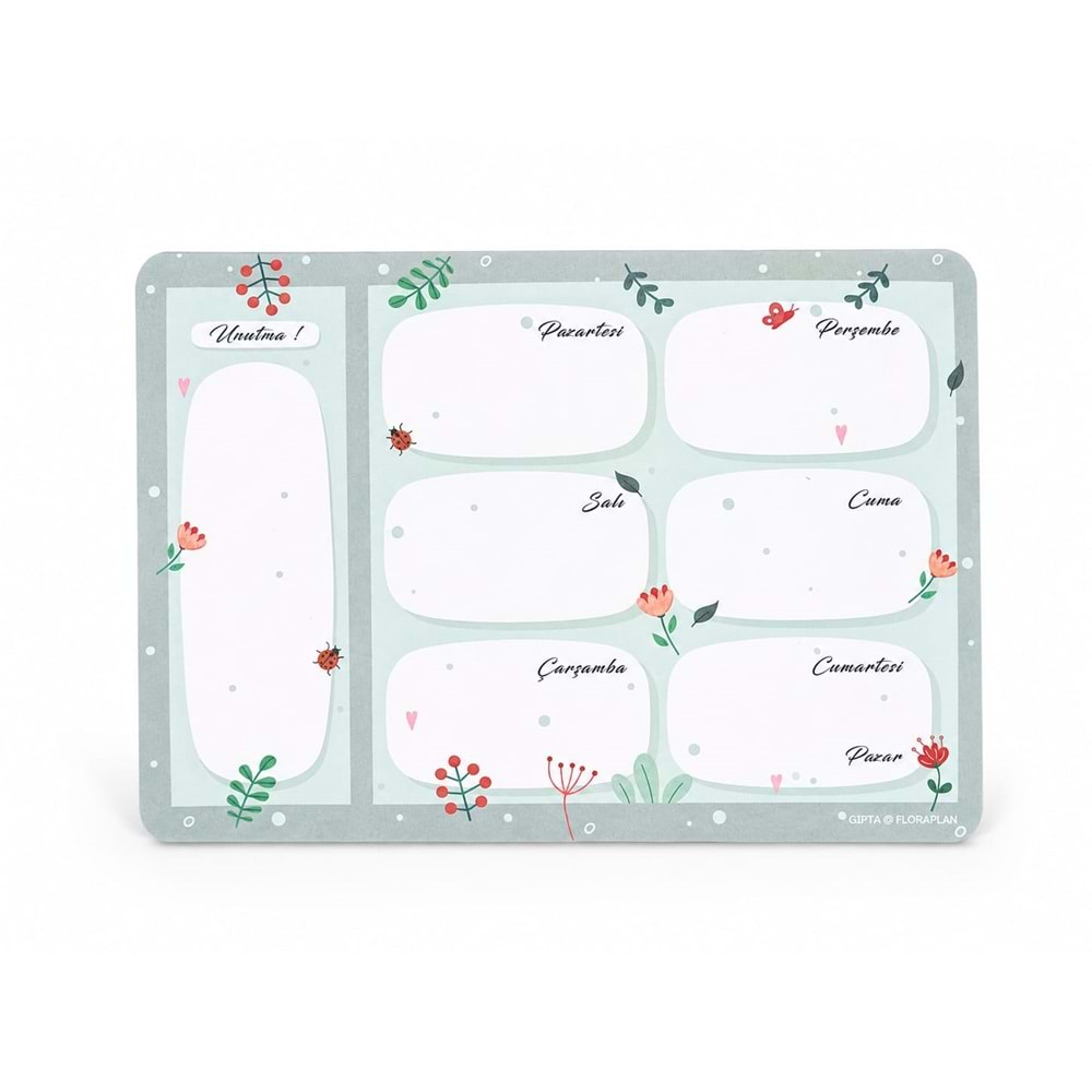 Gıpta Floraplan Haftalık Planlayıcı 17x24 cm 54 Yp.