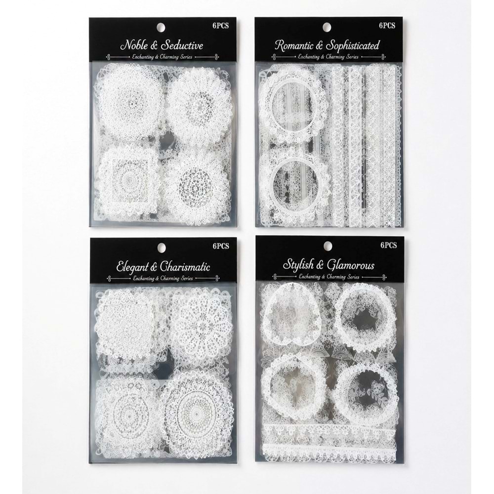 Vintage Dantel Scrapbook Sticker Set