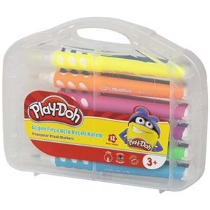 Play-Doh Üçgen Fırça Uçlu Keçeli Kalem Pp Kutu 12 Renk