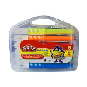 Play-Doh Üçgen Fırça Uçlu Keçeli Kalem Pp Kutu 12 Renk