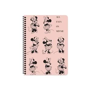 Keskin Minnie Mouse 16,5*22,5 80 Yp.Çizgili Karton Kapak Spiralli Defter