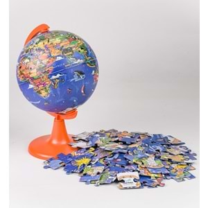 Gürbüz Kids My World Küre 15 cm + 100 Parça Puzzle