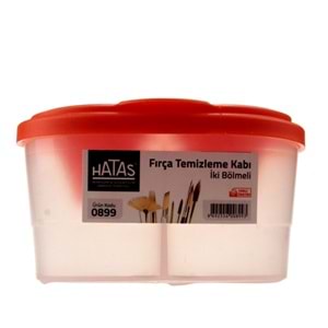 Hatas Fırça Temizleme Kabı 2 Bölmeli