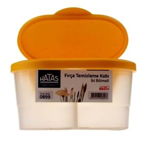 Hatas Fırça Temizleme Kabı 2 Bölmeli