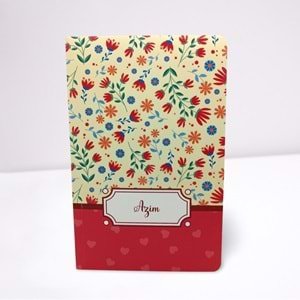 Lilamor Flower Defter 12,5x19,5 cm 112 Syf.